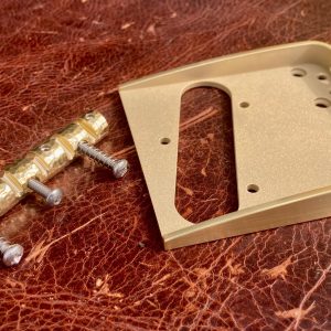 Van Dyke-Harms Brass Telecaster Bridge and Monolithic Saddle Combo-Vintage Spec Mounting