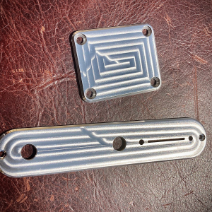 Van Dyke-Harms Machined Finish, Extra Thick Telecaster Neck and Control Plate Set w/screws